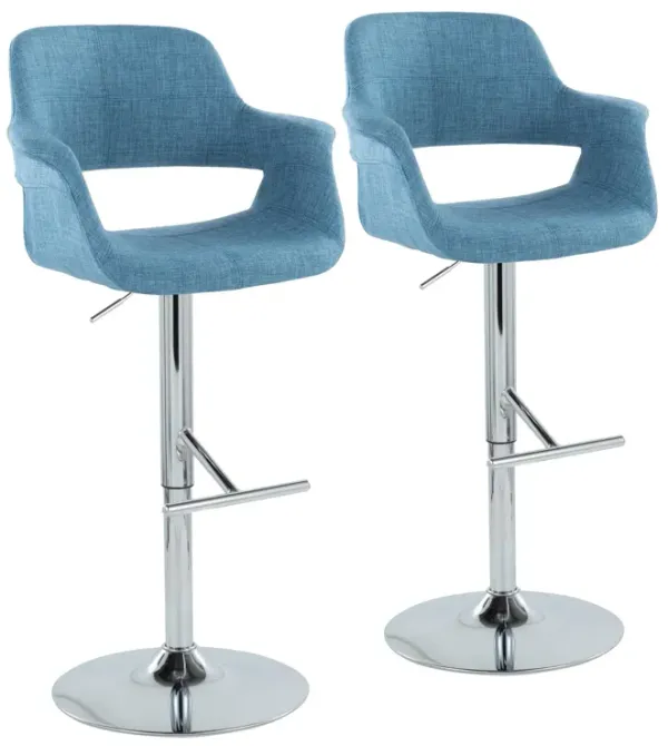 Vintage Flair - Mid Century Modern Adjustable Barstool & Straight T Footrest (Set of 2)