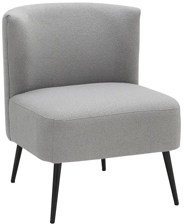 Fran - Contemporary Slipper Chair - Black / Light Gray