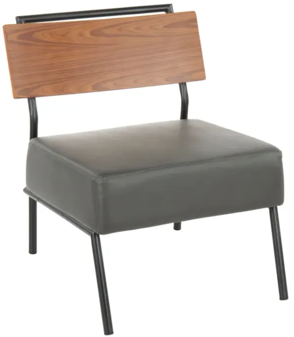 Fiji - Contemporary Chair - Gray / Walnut