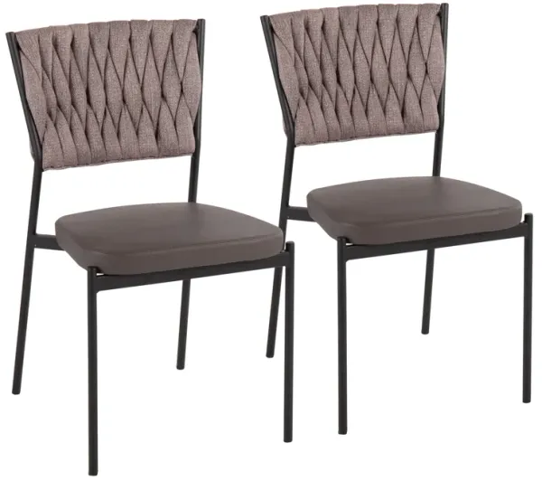 Tania - Braided Contemporary Chair (Set of 2)