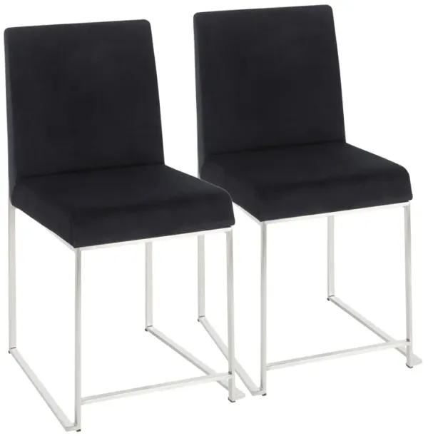 Fuji - Contemporary Modern Elegance High Back Dining Chair (Set of 2)