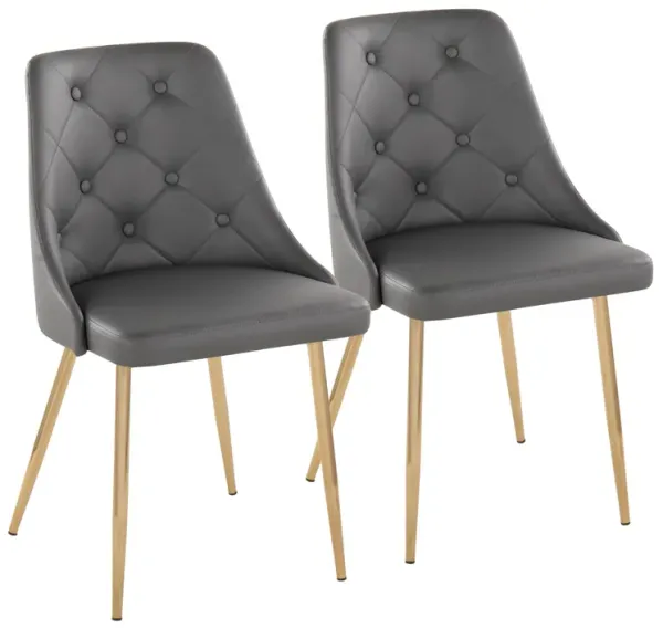 Marche - Contemporary Dining Chair With Metal Legs (Set of 2)