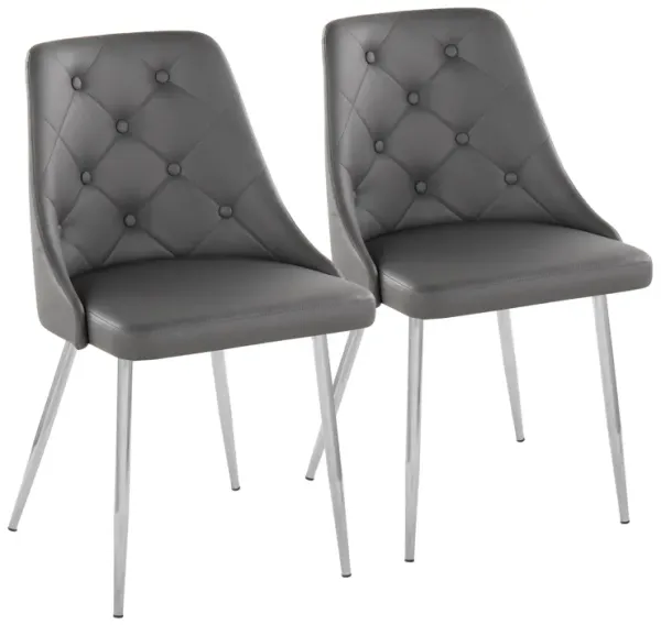 Marche - Contemporary Dining Chair With Metal Legs (Set of 2)