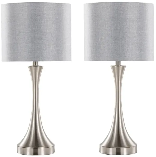 Lenuxe - Contemporary Table Lamp Built In USB Port (Set of 2)