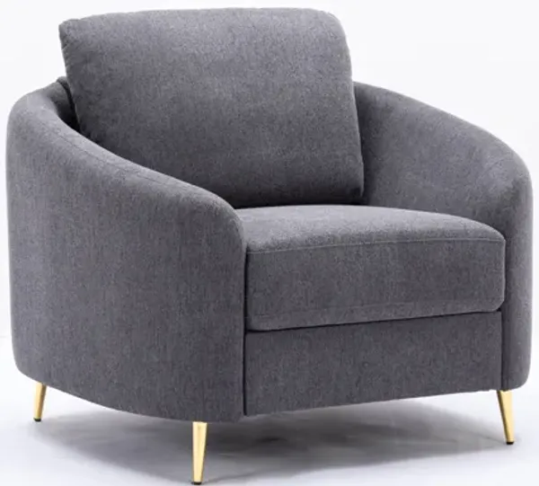 Yuina - Linen Chair - Gray