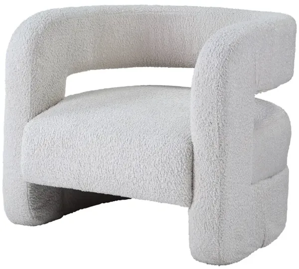 Yitua - Teddy Sherpa Accent Chair - White