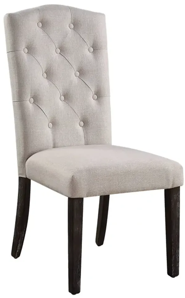 Gerardo - Linen Weathered Dining Chair (Set of 2) - Beige