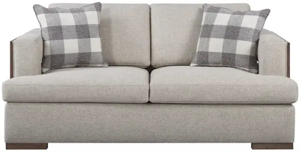 Niamey - Loveseat With 2 Toss Pillows - Walnut