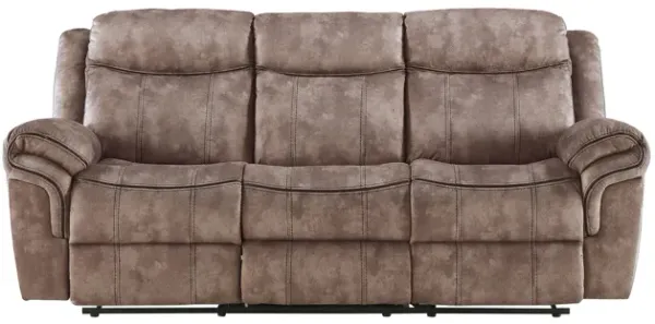 Zubaida - Two Tone Velvet Recliner Sofa With USB Port Drop Down Table