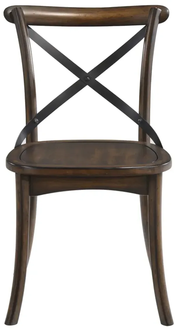 Kaelyn - Metal Side Chair (Set of 2) - Dark Oak