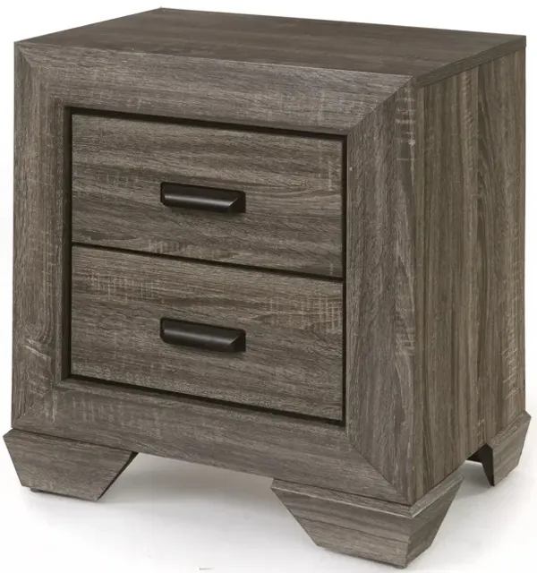 Lyndon - Weathered Grain Nightstand - Gray