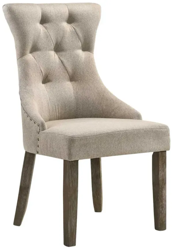 Gabrian - Two Tone Reclaimed Side Chair (Set of 2) - Beige / Gray