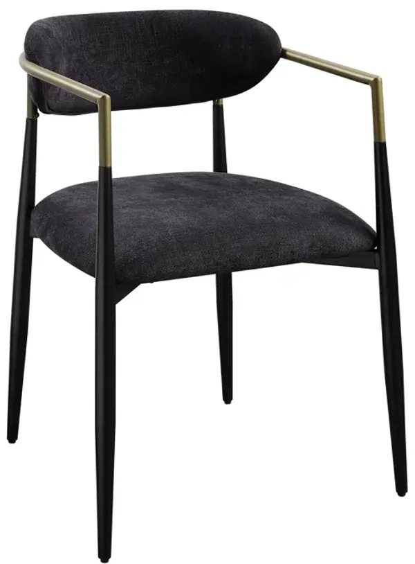 Jaramillo - Chenille Side Chair (Set of 2) - Black