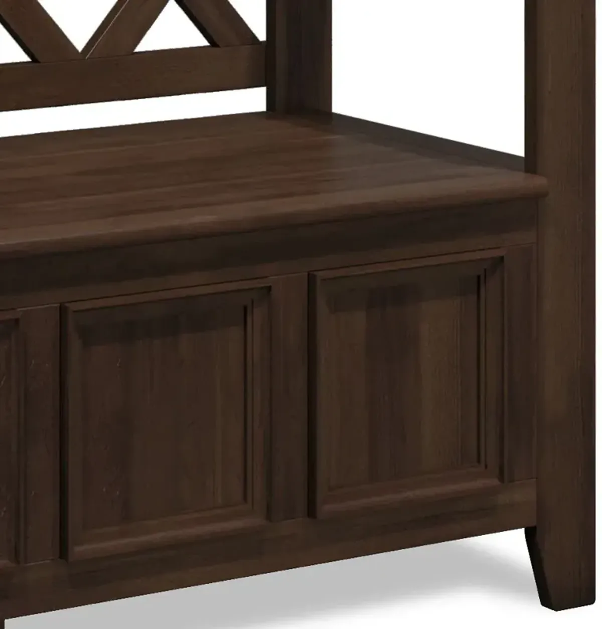 Amherst - Entryway Storage Bench - Natural Aged Brown