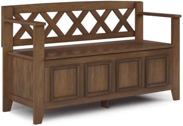 Amherst - Entryway Storage Bench - Rustic Natural Aged Brown