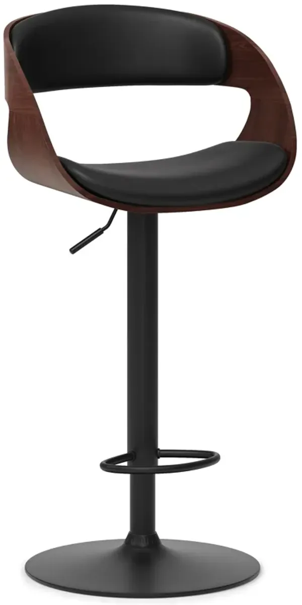 Archer - Bentwood Adjustable Swivel Bar Stool - Black
