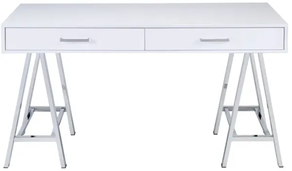 Coleen - High Gloss Writing Desk With USB