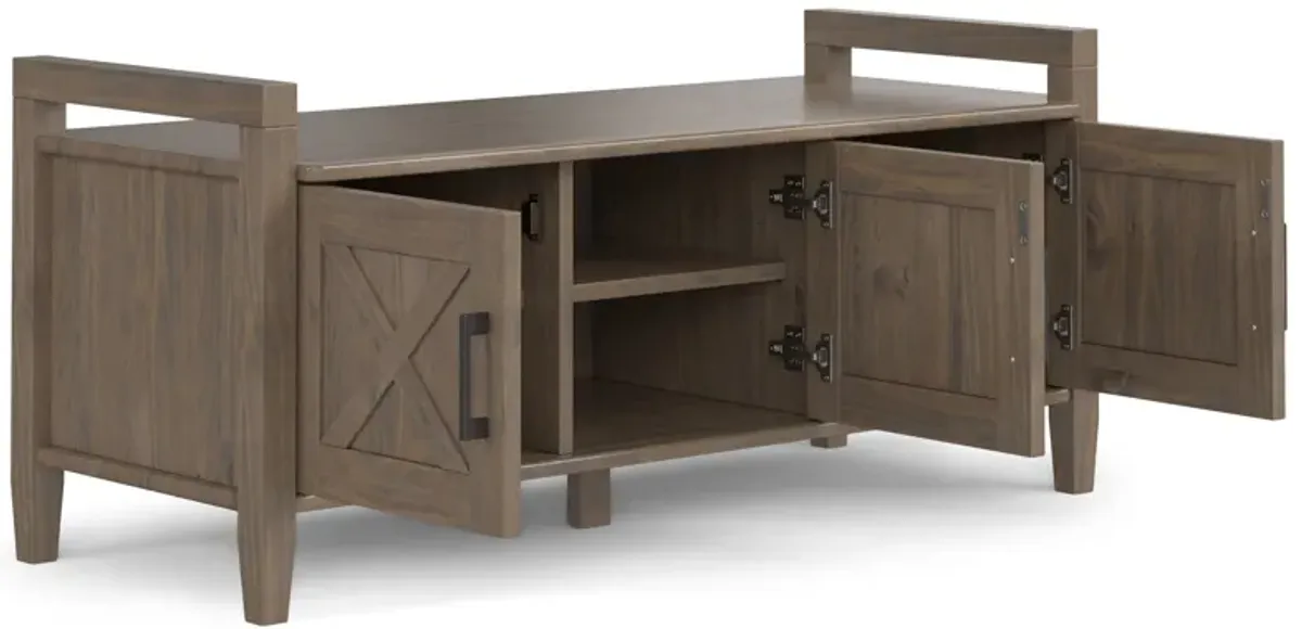 Ela - Entryway Storage Bench - Smoky Brown