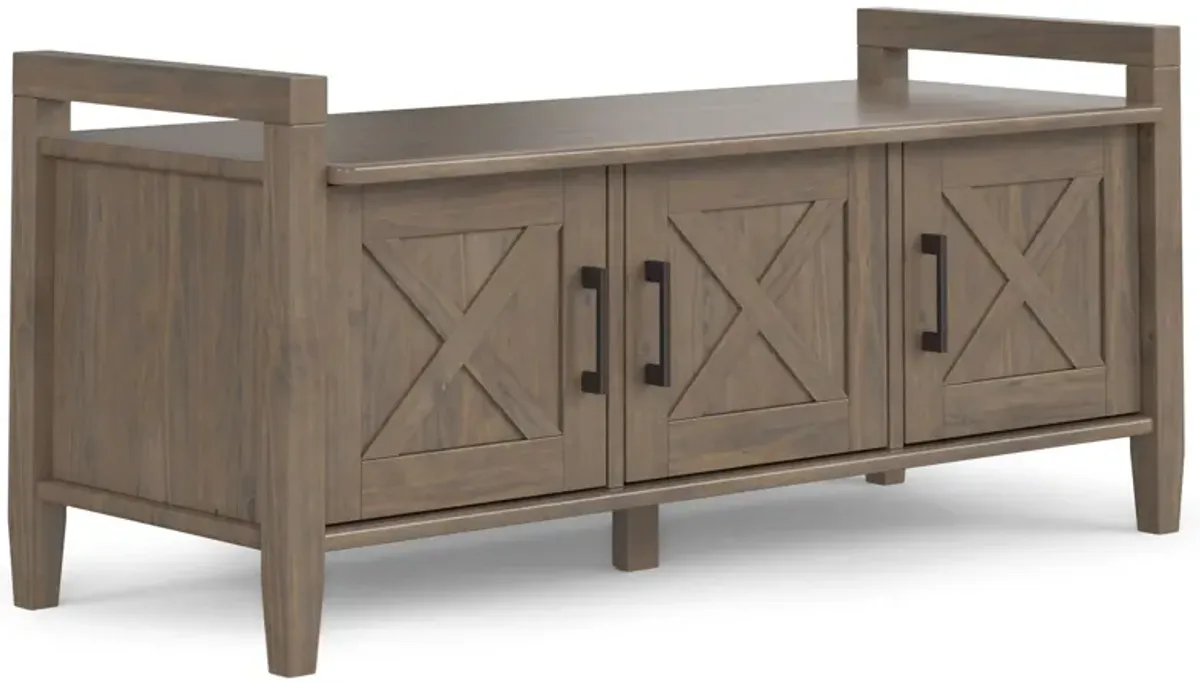 Ela - Entryway Storage Bench - Smoky Brown
