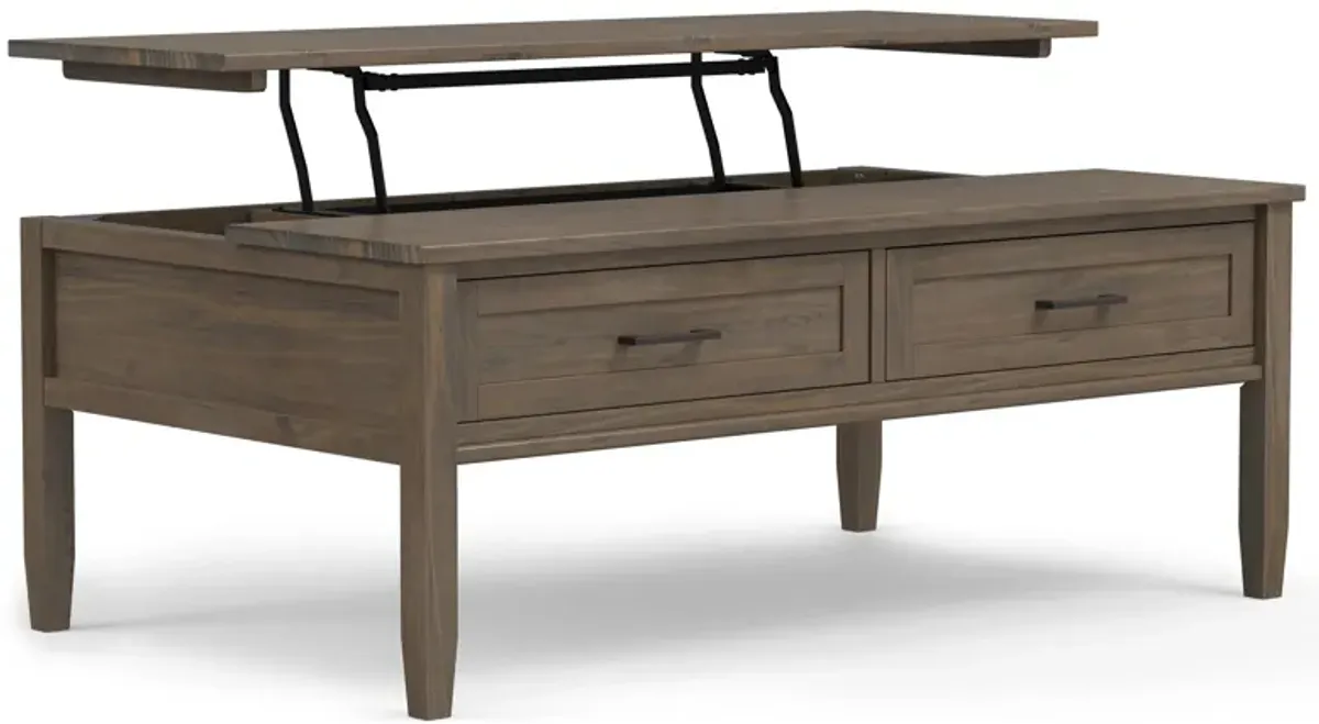 Ela - Lift Top Coffee Table - Smoky Brown