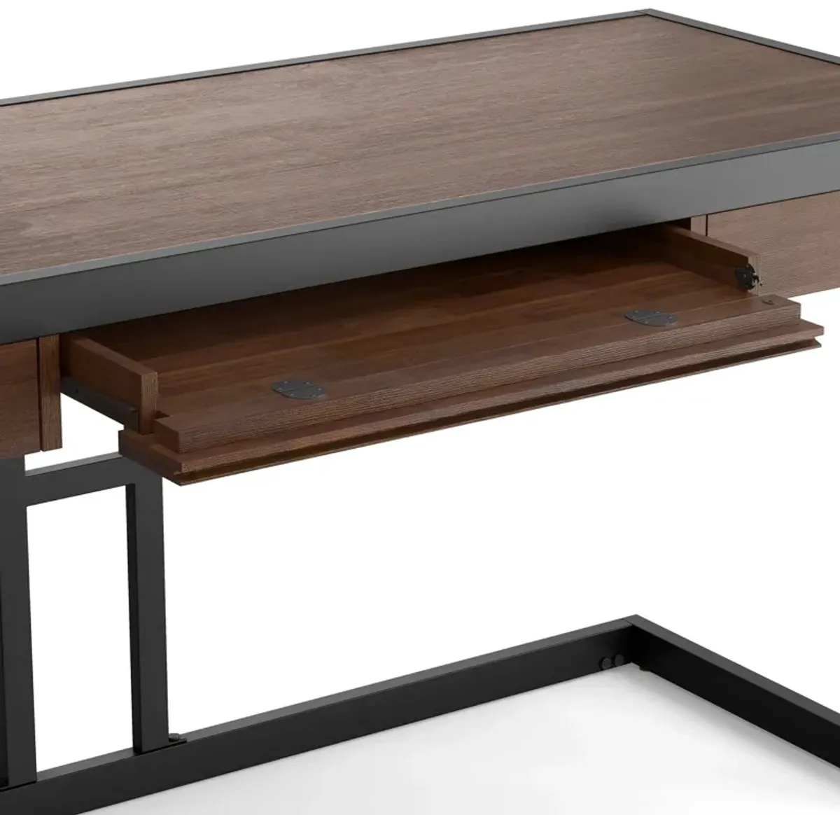 Erina - Desk - Distressed Charcoal Brown