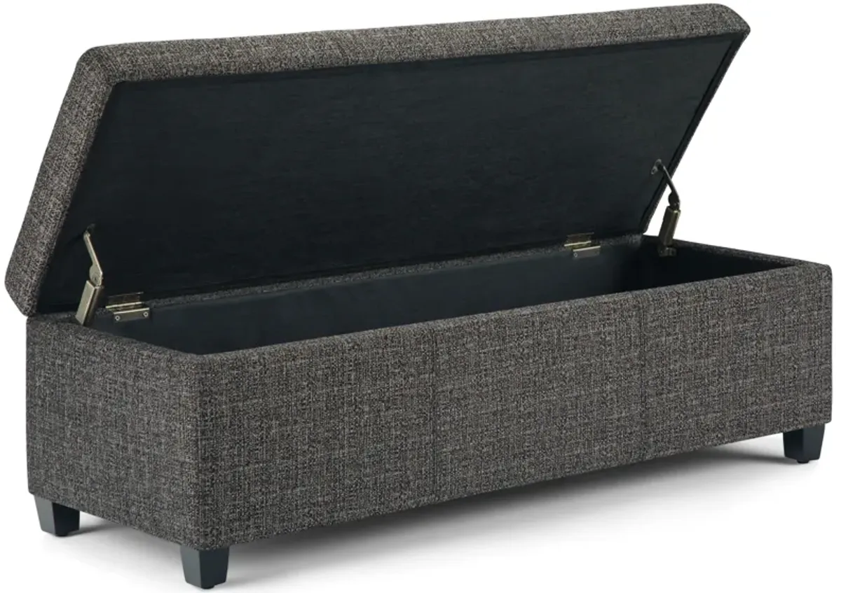 Avalon - Storage Ottoman Bench - Dark Gray