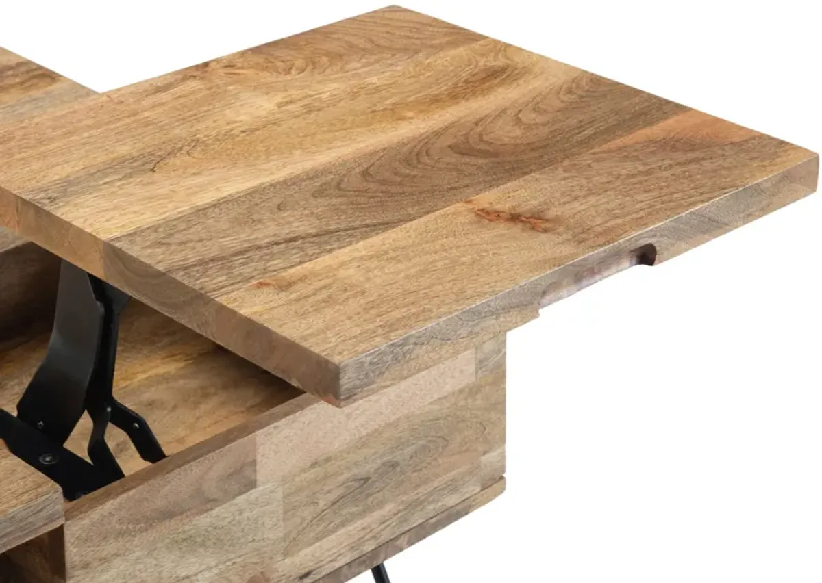 Hunter - Lift Top Square Coffee Table - Natural