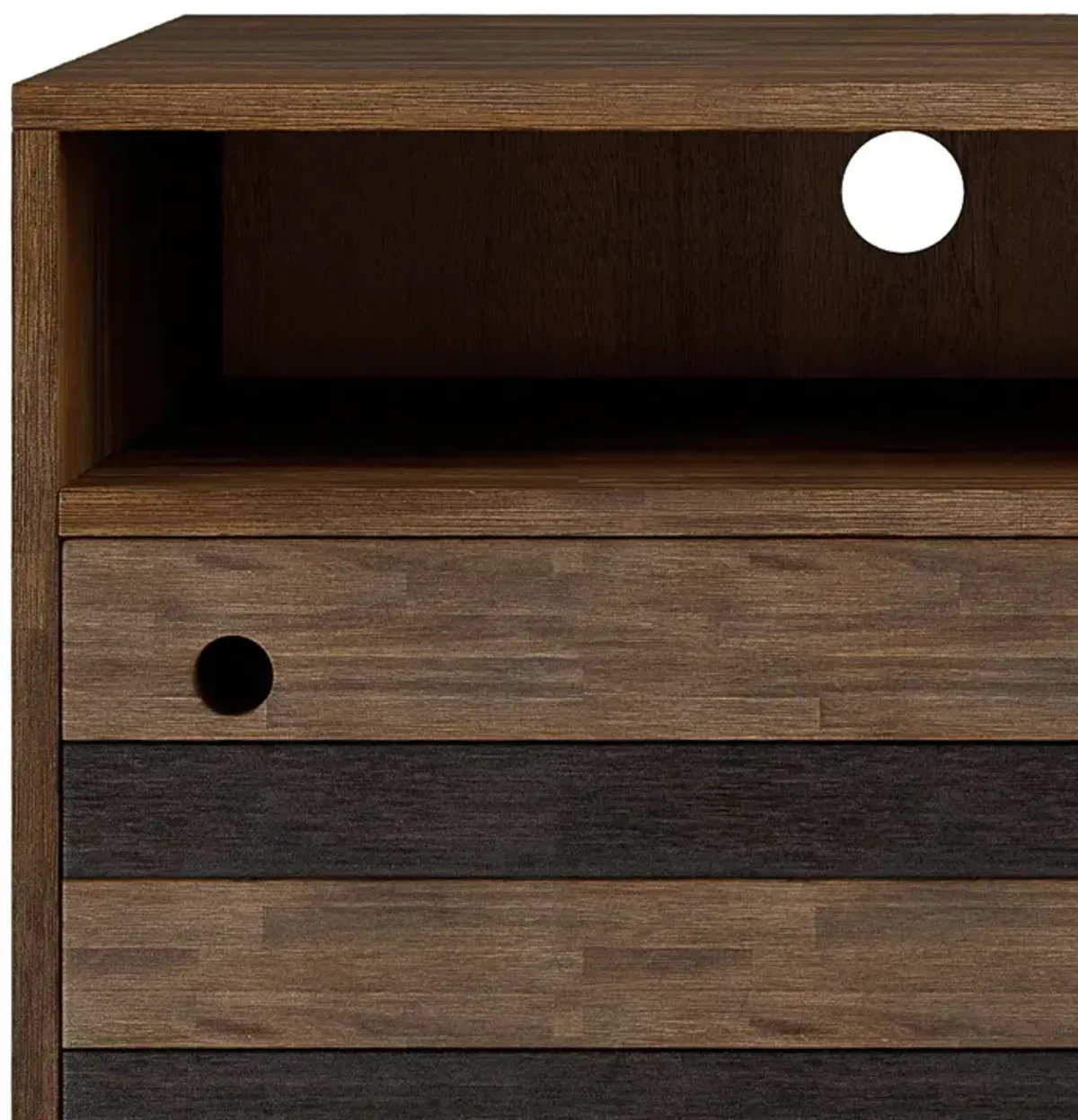 Clarkson - TV Stand - Rustic Natural Aged Brown
