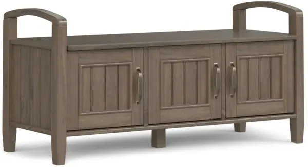Lev - Entryway Storage Bench - Smoky Brown
