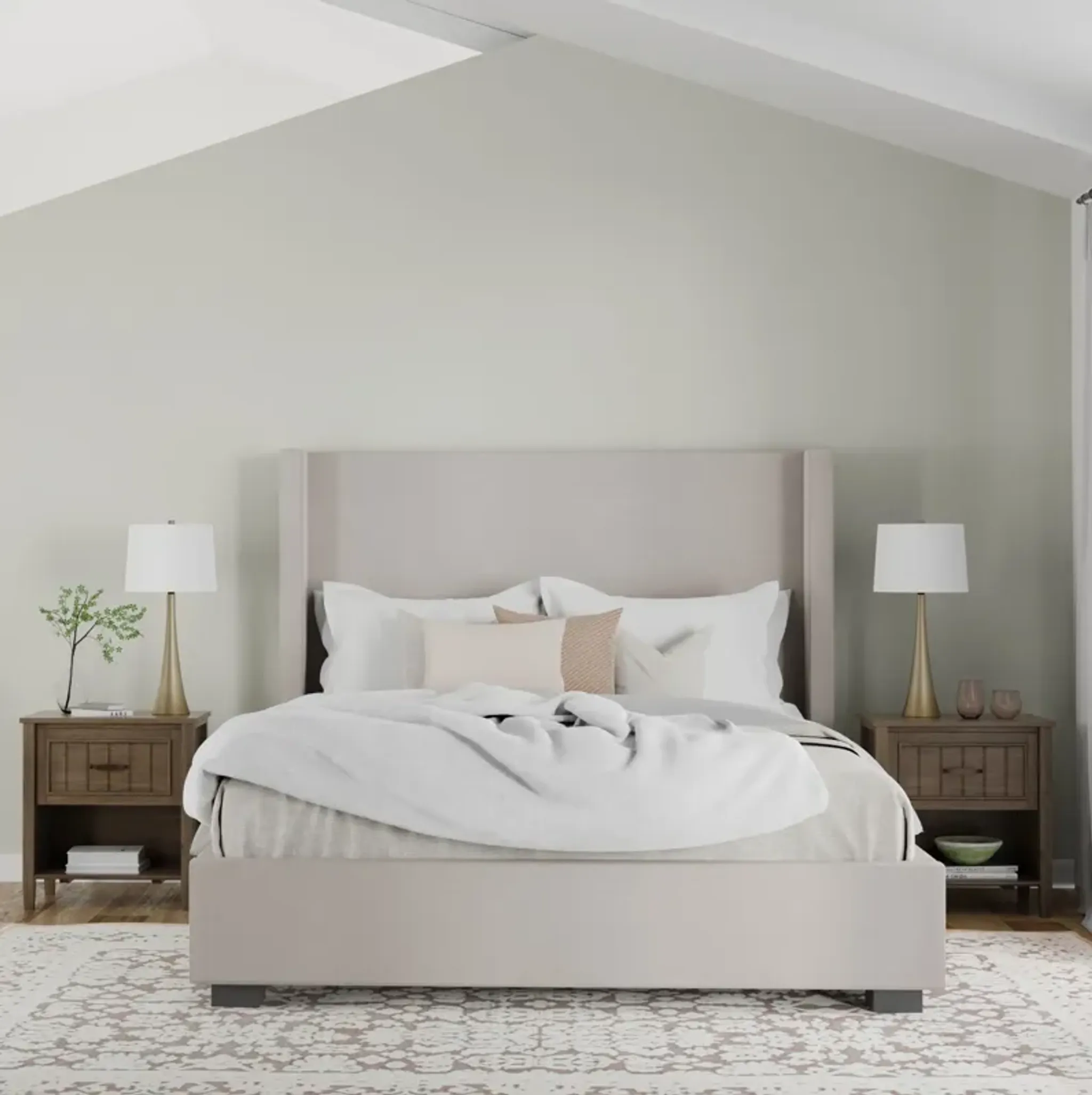 Lev Bedside Table Smoky Brown Bel Furniture | Furniture.com