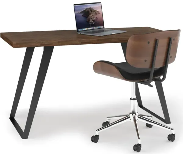 Lowry - Flat Top Desk - Rustic Natural Aged Brown