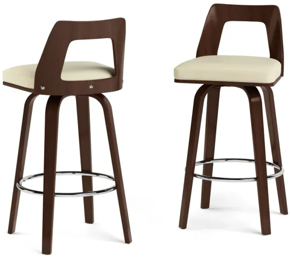 Ellison - Bentwood Upholstered Swivel Stool (Set of 2)