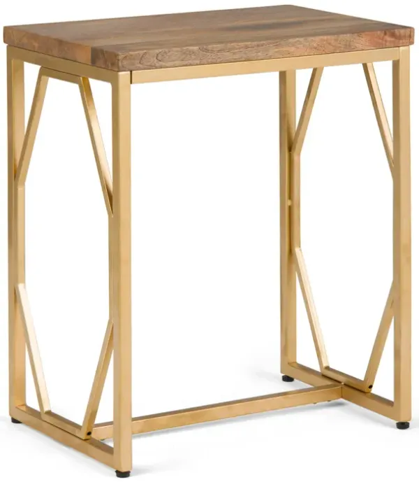 Selma - Handcrafted Metal And Wood Accent Table