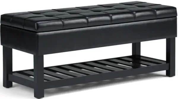 Saxon - Upholstered Transitional Storage Ottoman Bench