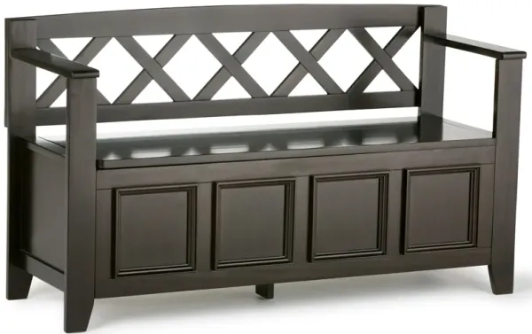 Amherst - Entryway Storage Bench - Hickory Brown
