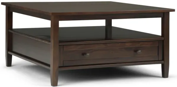 Warm Shaker - Square Coffee Table - Tobacco Brown