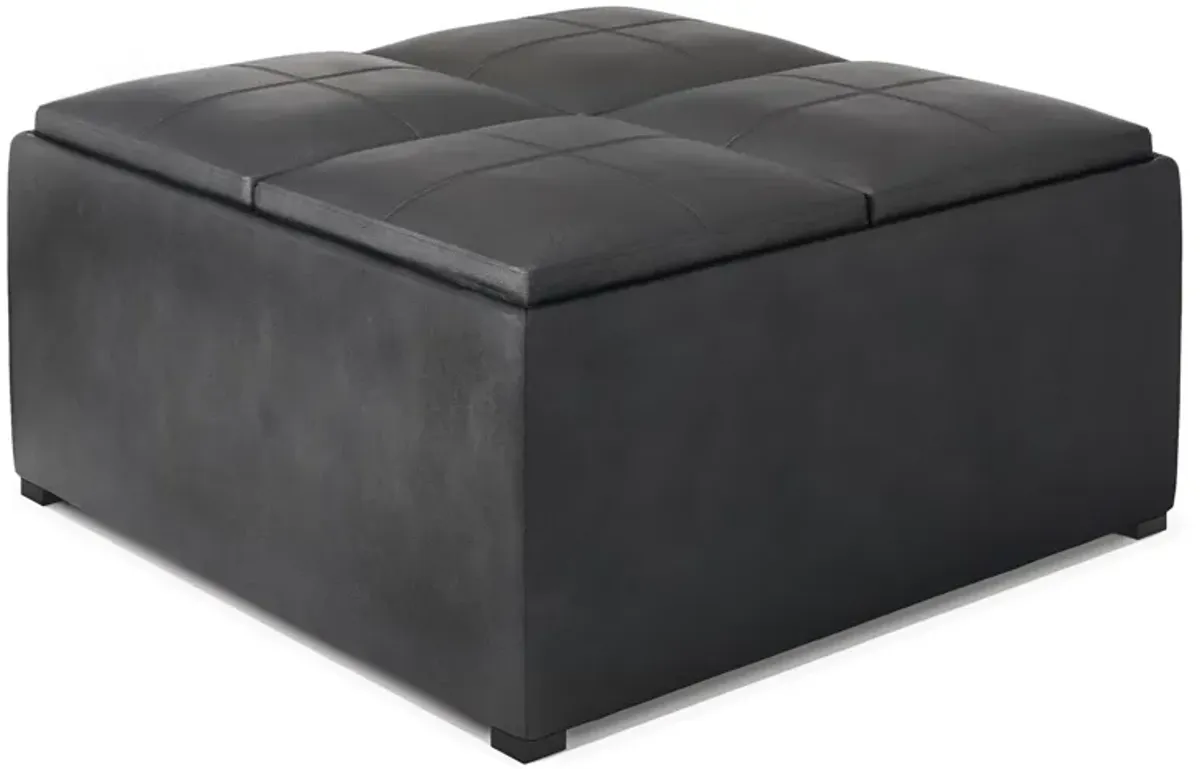 Avalon - Upholstered Square Coffee Table Storage Ottoman