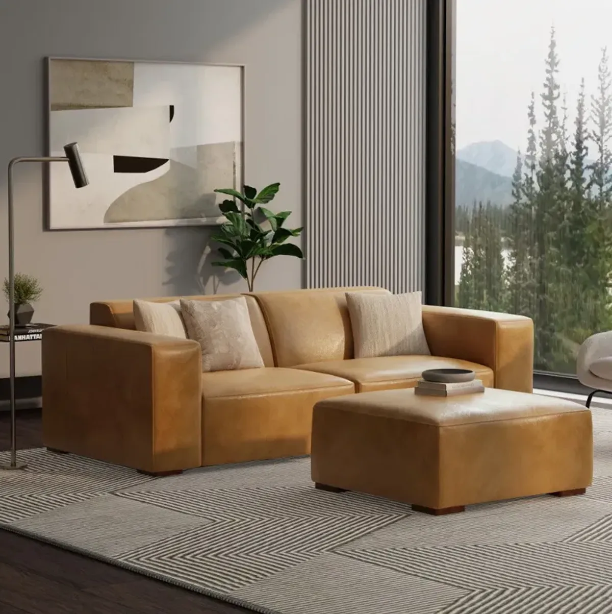 Rex - Handcrafted Sectional Sofa And Ottoman