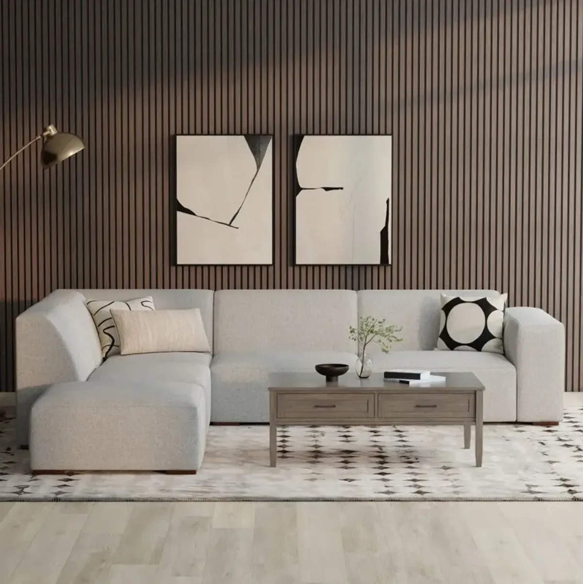 Rex - Handcrafted Sectional Sofa And Ottoman