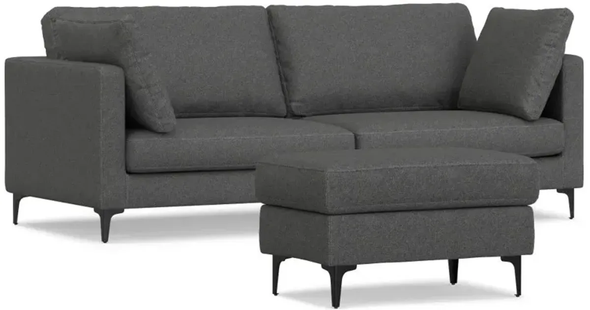 Ava - Mid Century Sofa With Ottoman Set