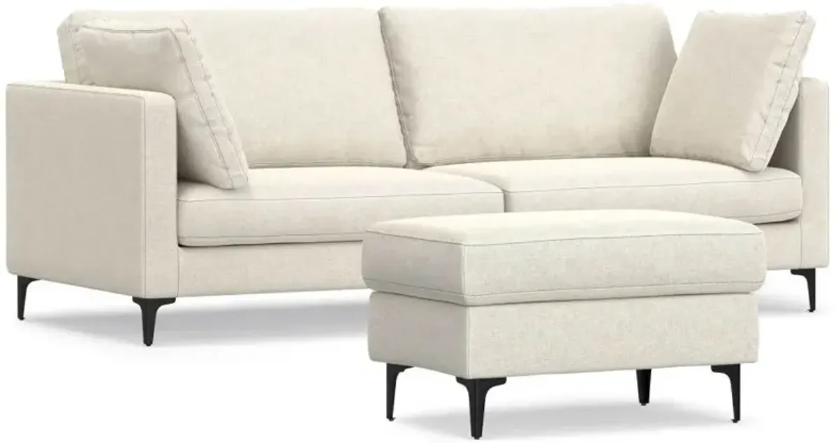 Ava - Mid Century Sofa With Ottoman Set