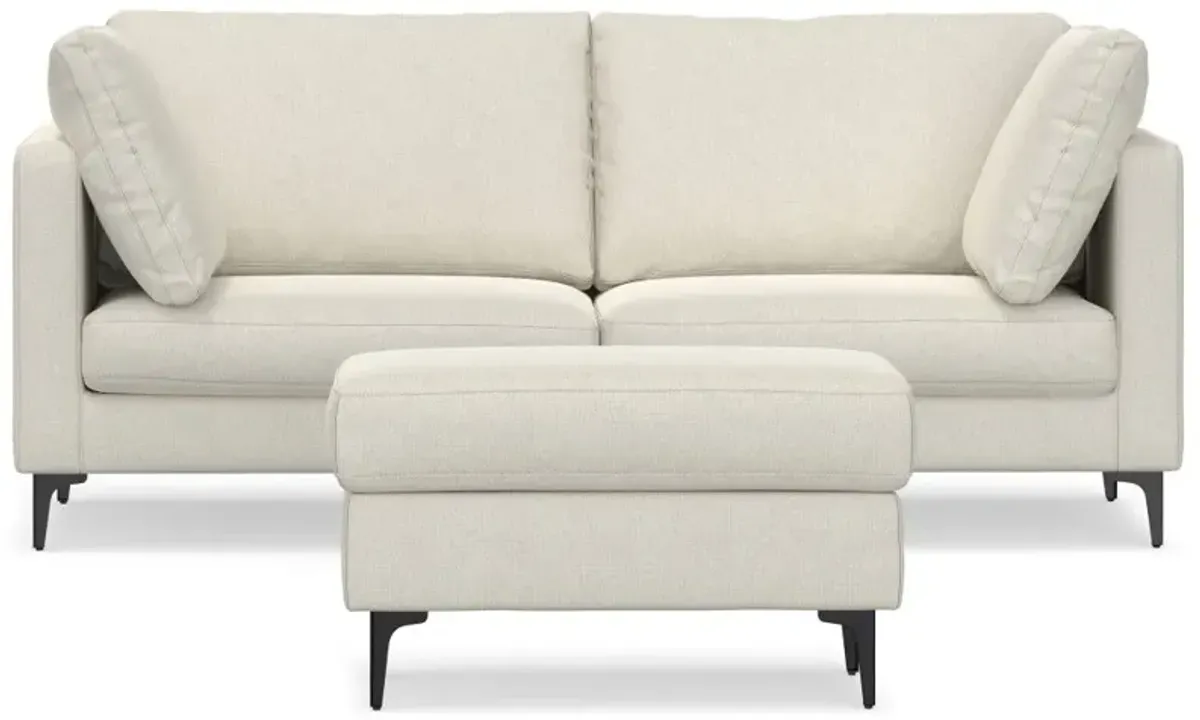 Ava - Mid Century Sofa With Ottoman Set