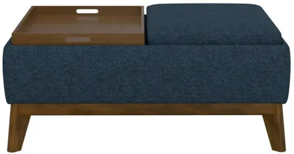 Varia - Reversible Tray Ottoman - Blue