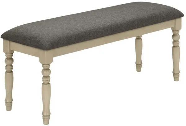 Bench, Rectangular, Upholstered, Transitional - Gray