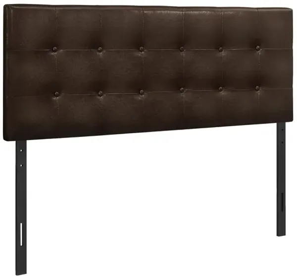 Full Size, Bed Headboard Only, Upholstered, Transitional - Brown