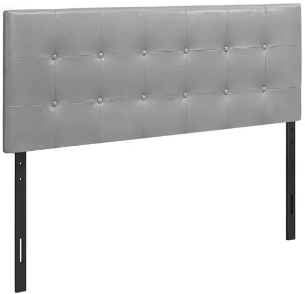 Full Size, Bed Headboard Only, Upholstered, Transitional - Gray