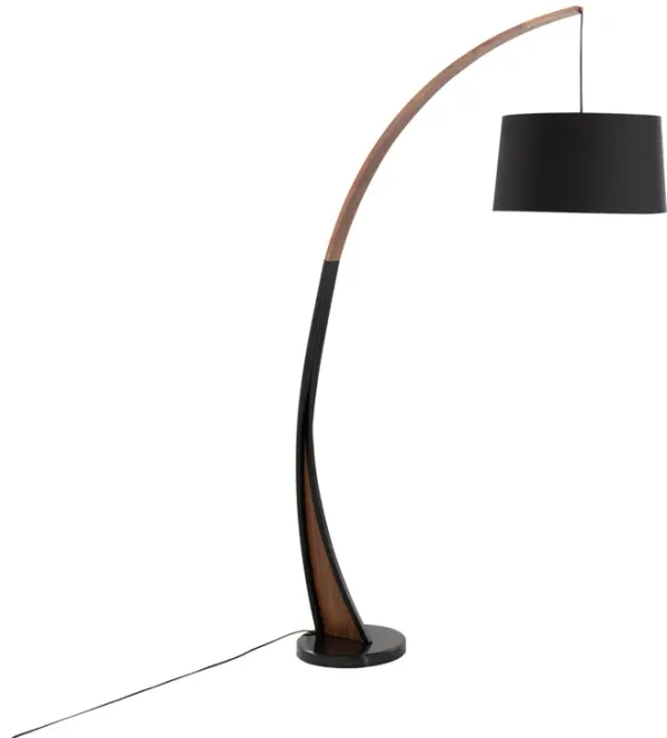 Noah - Mid-Century Modern Floor Lamp - Walnut