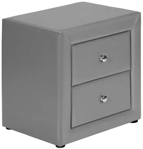 Nightstand, Storage Drawer Versatile Use, Upholstered, Transitional