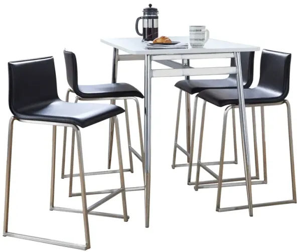 Marcel Mara - 5 Piece Dining Set Upholsted Contemporary Counter Height