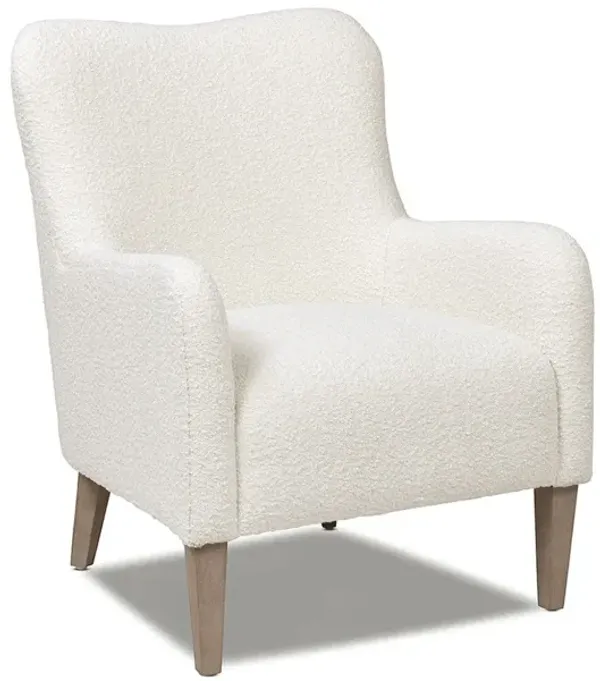 Nimbus - Curved Accent Chair - Ivory White